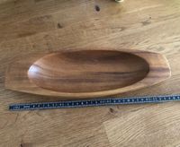 Holzschale 70 iger Jahre 35 cm lang Schüssel Holz Schale Bayern - Rückersdorf Vorschau