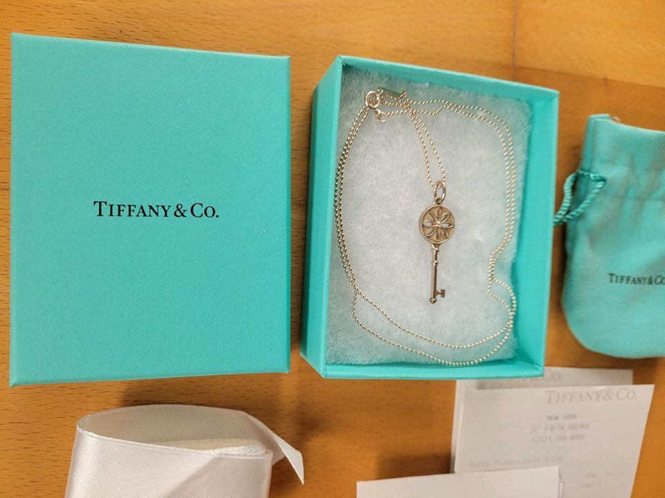 Orig TIFFANY & CO Diamant ❤️ Gänseblümchen Schlüssel Kette silber in Frankfurt am Main