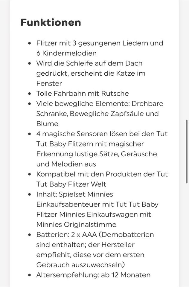V Tech Tut Tut Babyflitzer Minnies Einkaufsabenteuer in Riedstadt