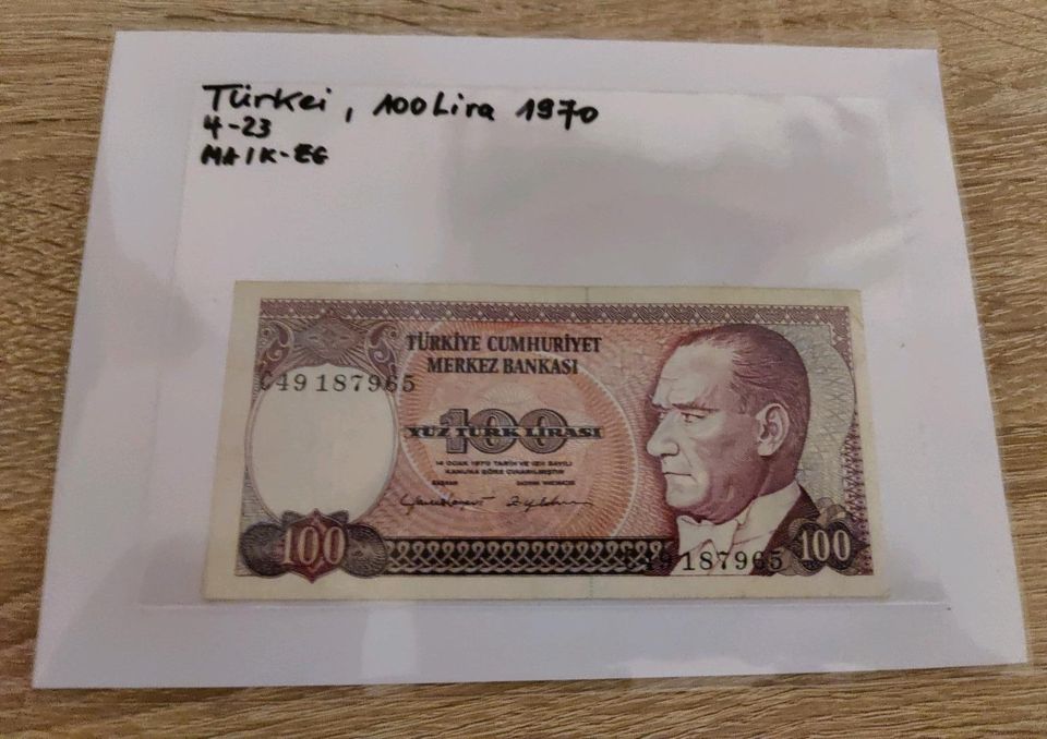 Banknote Geldschein Türkei Lira in Murrhardt