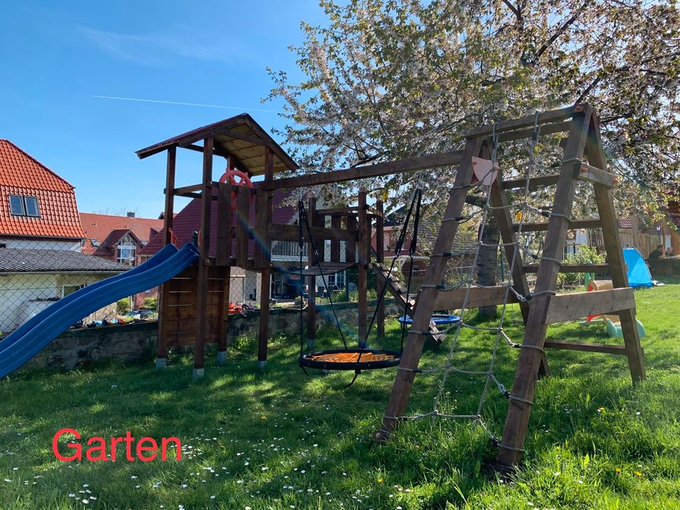 ☀️ Blockhaus mit Sauna in Quedlinburg Ferienhaus Ferienwohnung ☀️ in Quedlinburg