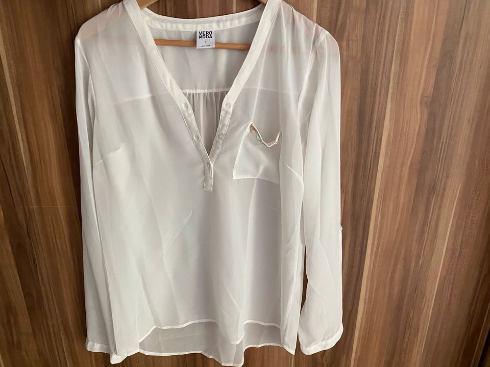 Vero Moda Bluse Gr. M transparente Tunika Glitzersteine in Dresden