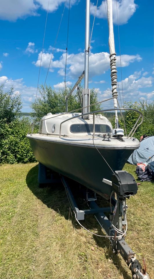 15-er DDR-GFK Jollenkreuzer/ Segelboot/ Bootstrailer in Leipzig