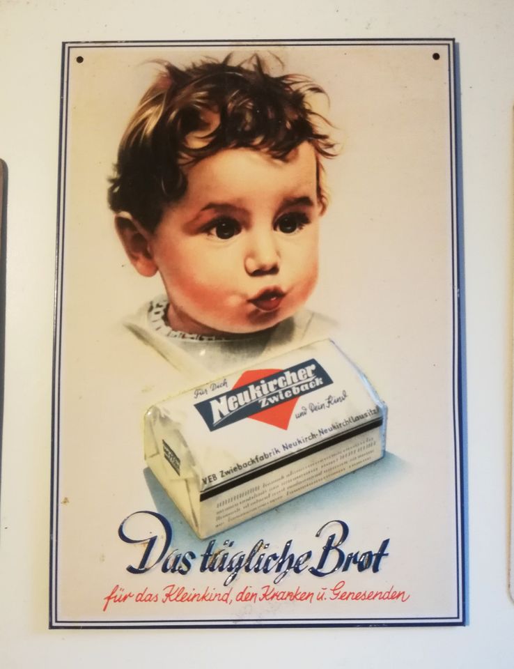 Blechschild in Postkartengröße witzige Werbung Vintage Retro in Dortmund