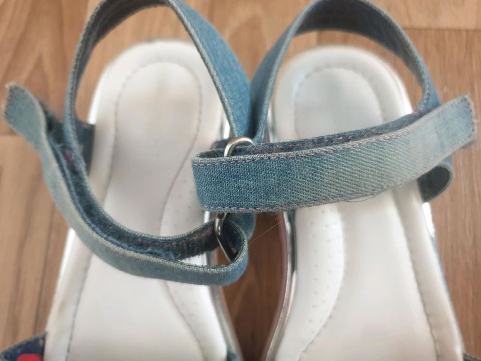 ESPRIT Kinder Sandalen ( Jeans mit Blumen) - Größe: 32 in Wernigerode