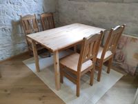 Massiver Holztisch mit vier Holzstühlen Thüringen - Rudolstadt Vorschau