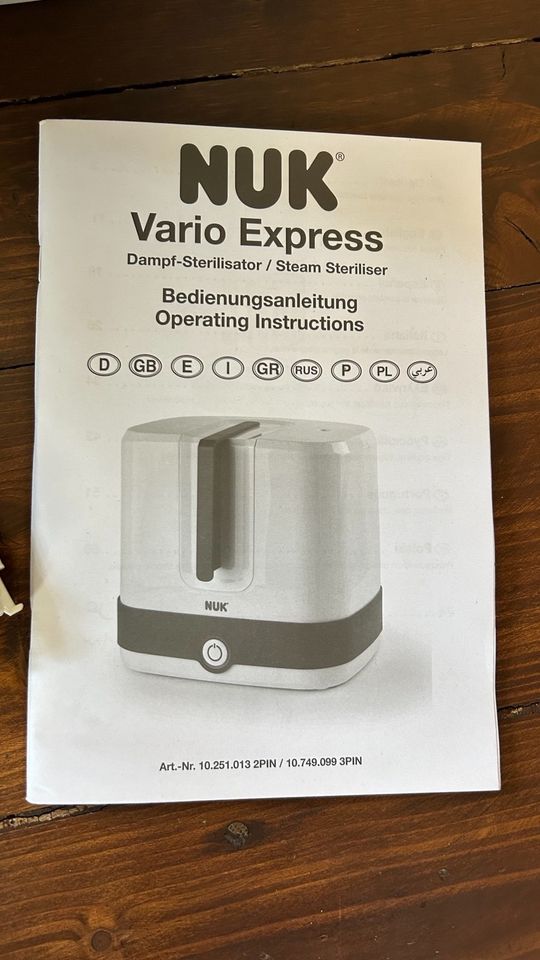NUK Dampf - Sterilisator Vario Express Heißdesinfektion in Wachtendonk