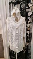 Strickjacke XL Casablanca Zopfmuster Knebelknöpfe Kapuze weiß Bayern - Möttingen Vorschau