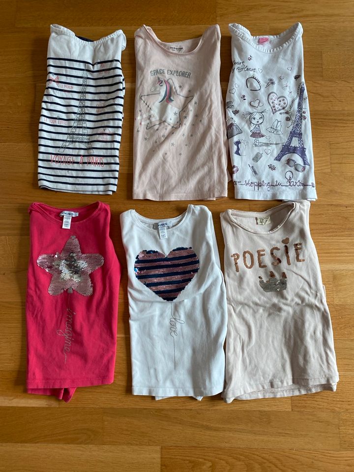 Paket Langarmshirts Mädchen Gr. 116 Glitzer Zara Okaidii in Frankfurt am Main