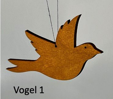 Vögel zum Aufhängen ca. 12cm breit 4mm Sperrholz 2mm Filz Fenster in Cuxhaven