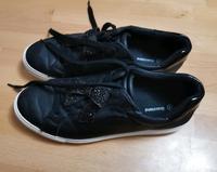 Sneaker Schwarz mit Glitzer Schleife 42 Bayern - Schweinfurt Vorschau