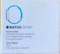 Apple Watch Sport OVP 42mm Silber Alu A1554 Schachtel Band Blau B Baden-Württemberg - Waiblingen Vorschau