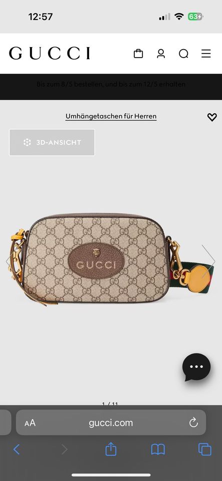 GUCCI NEO UMHÄNGETASCHE AUS GG SUPREME in Berlin