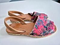 Espadrilles Sandalen Maluo Made in Spain 37 Glitzer Leder Nordrhein-Westfalen - Krefeld Vorschau