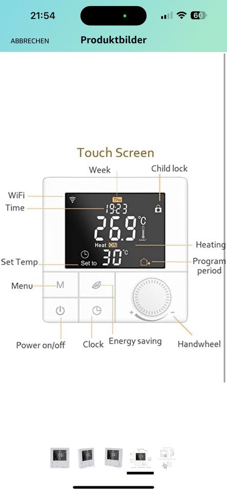 Smart Heizungsthermostat, Raumthermostat WiFi-Thermostat in Dessau-Roßlau