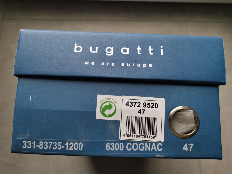 Bugatti Boots, Cognac/ Braun; Gr.47, Sehr guter Zustand; OVP in Rohrbach (Pfalz)