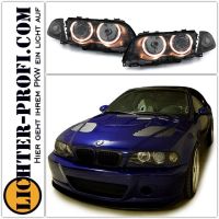 Angel Eyes Scheinwerfer + Blinker schwarz für BMW 3ER E46 Limo Hessen - Calden Vorschau