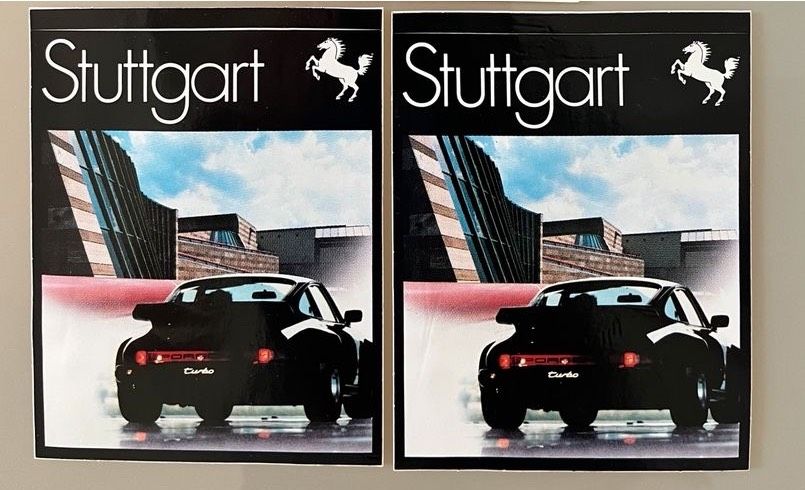 Porsche 930 Turbo Poster Stadt Stuttgart-Staatsgalerie 1987 gr+kl in Stuttgart