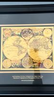 24 Karat Gold WELTKARTE 1676 Nova Totius Terrarum Orbis  Tabula Mitte - Wedding Vorschau