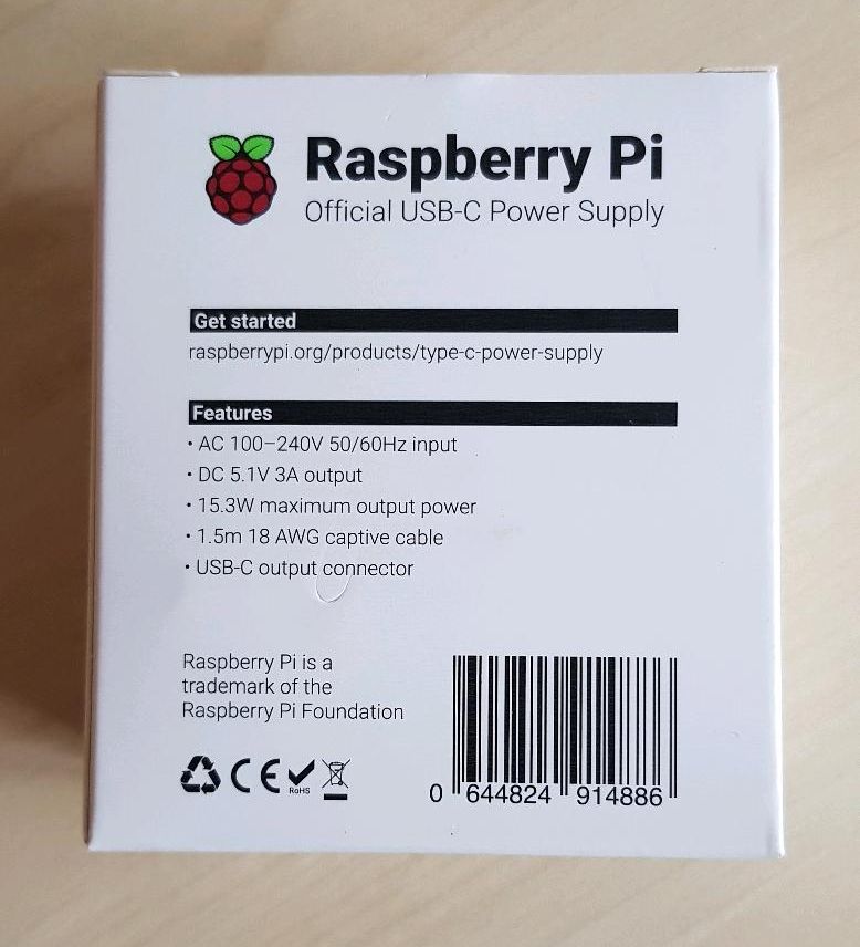 Offizielles Raspberry Pi USB-C Netzteil in Wietze