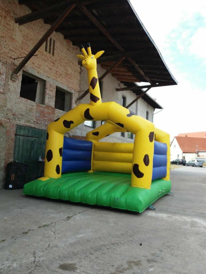 GIRAFFE PROFI HÜPFBURG 4X5M   MIETE RENT LEIHEN ab79€ in Bördeland