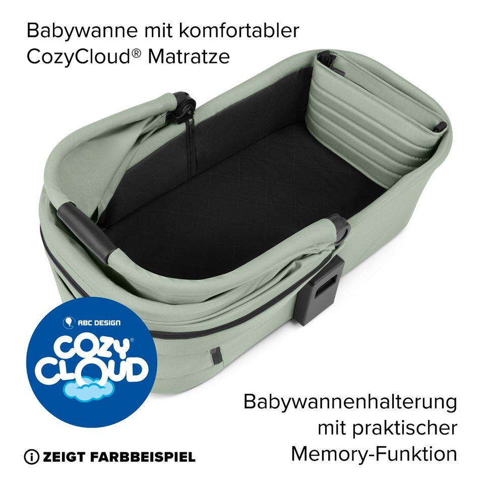 ABC-Design Salsa 4 Air - 4in1 Kinderwagen-Set - Nature Pure Edition - inkl. Babywanne + Sportsitz + Cybex Cloud T i-Size + Base T + XXL-Zubehörpaket - NEU in Fulda