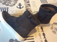 H&M Winterboots, Stiefel, Stiefeletten, neu, Leder, Gr. 34 Sachsen-Anhalt - Barleben Vorschau