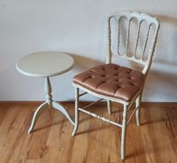 Salonstuhl/ Polsterstuhl mit kleinem Tisch (Craquele)- Vintage Baden-Württemberg - Aulendorf Vorschau