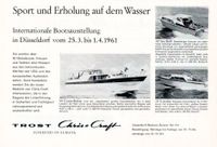 Chris - Craft Jacht Werbung - Reklame-Anzeige 1961 Baden-Württemberg - Steinen Vorschau