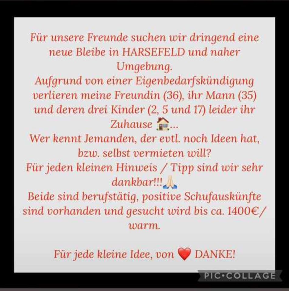 5 Köpfige Familie sucht neues Zuhause in Harsefeld