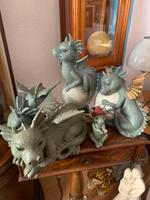 Weltbild Drache mit licht Kugel Garten Figur 4 stuck Mitte - Tiergarten Vorschau