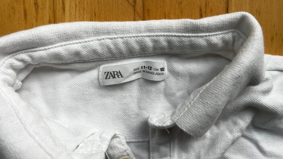 ZARA Polo Shirt in weiß, Gr 152, TOP Zustand in Frickenhausen