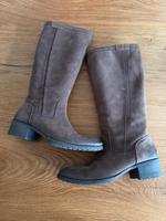 Tamaris, gefütterter Lederstiefel braun, im used-Look, Gr. 42 Düsseldorf - Benrath Vorschau