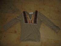 Zelia Damen Langarmshirt lehm / Khaki Gr. S Pailetten Shirt Ethno Bayern - Penzberg Vorschau