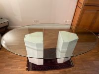 Esstisch Oval, Tischplatte aus gehärtetem Glas, Tischbeine aus Ma Altona - Hamburg Iserbrook Vorschau