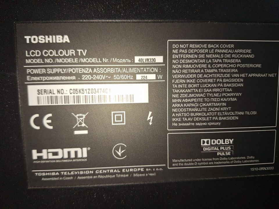 Toshiba LCD Fernseher 40 Zoll in Nürnberg (Mittelfr)