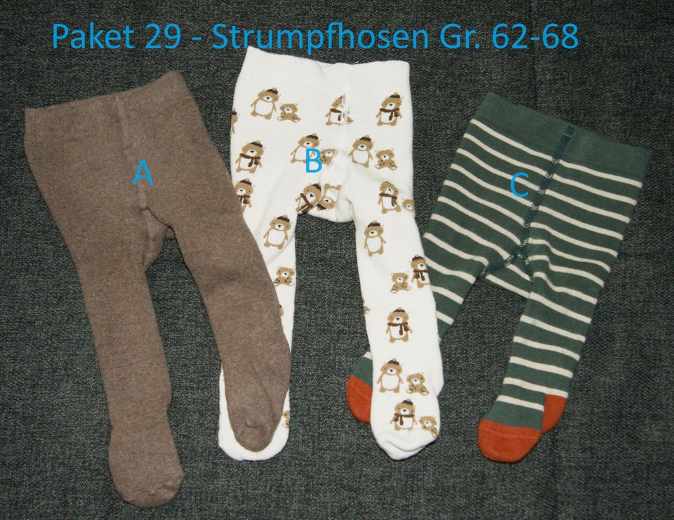 Kleiderpaket 29 - gefütterte Strumpfhosen Gr. 62-68 in Rödermark