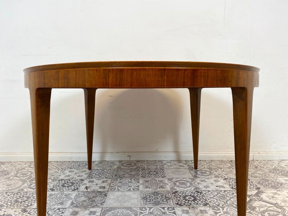 WMK Besonders schöner & sehr gut erhaltener runder skandinavischer Designer Couchtisch von Ole Wanscher für AJ Iversen aus den 1950ern # Wohnzimmertisch Coffee Table Danish Design Mid-Century Vintage in Berlin