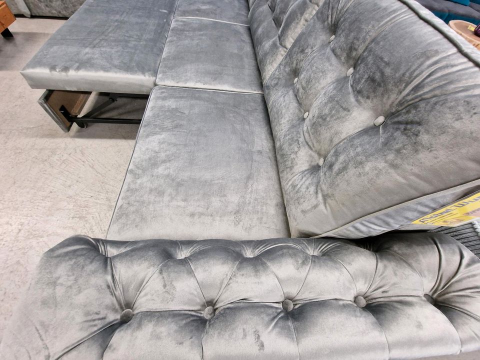 Wohnlandschaft Sofa L Form grau wohnen Möbel Wurm wohnen in Osnabrück