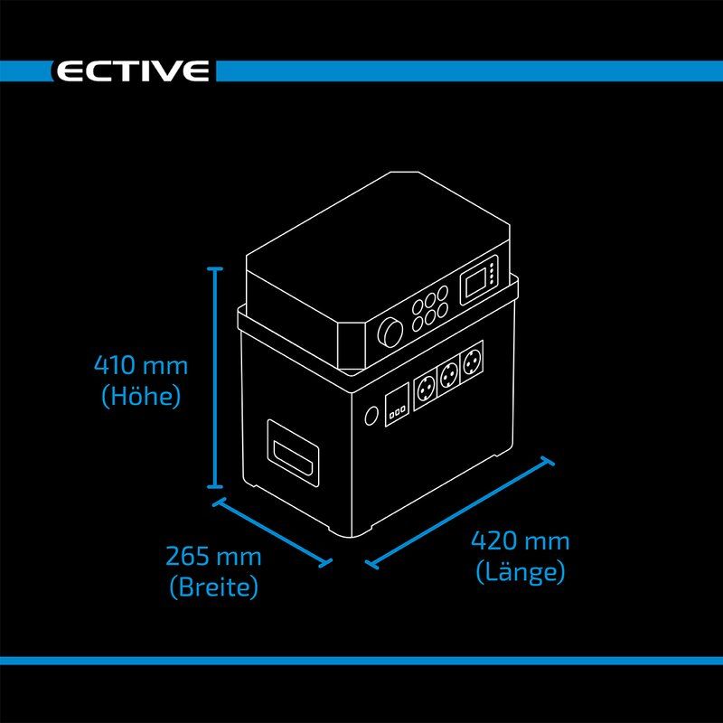 ECTIVE AccuBox 200S LiFePO4 Powerstation 3000W 2560Wh in Menden