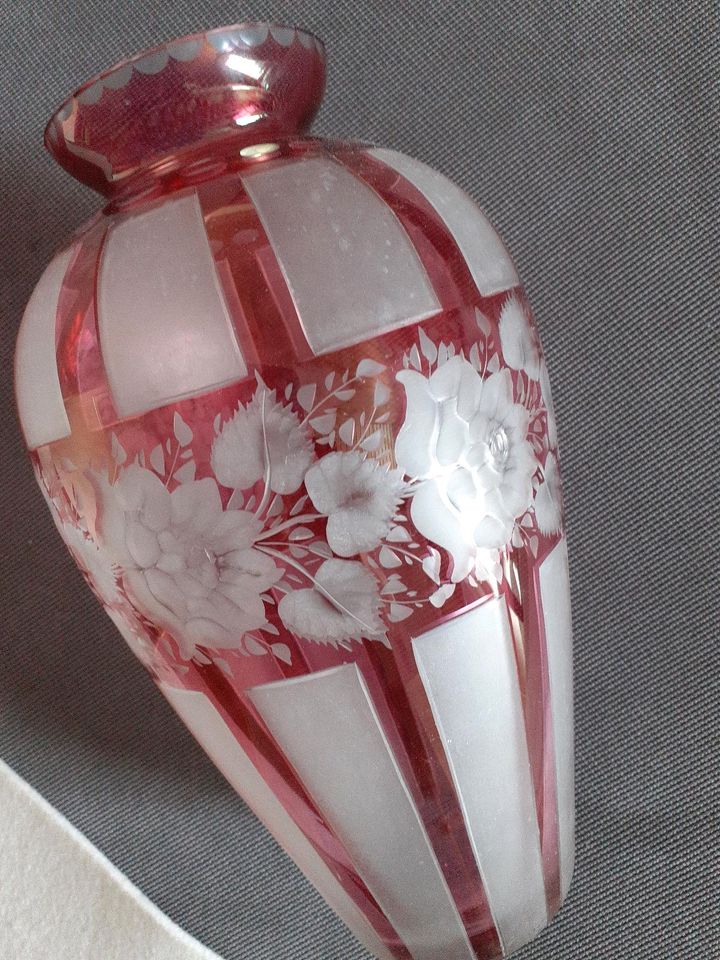 Blumenvase, Bleikristall, Fichtelgebirge, Bodenvase in Großheirath