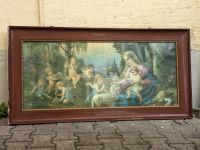 Altes Heiligenbild Maria mit Kindern Engeln.  Giovanni  Gemälde Bayern - Mainaschaff Vorschau