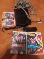 Nintendo Wii schwarz mit 3 Spielen - Just Dance Bayern - Günzach Vorschau