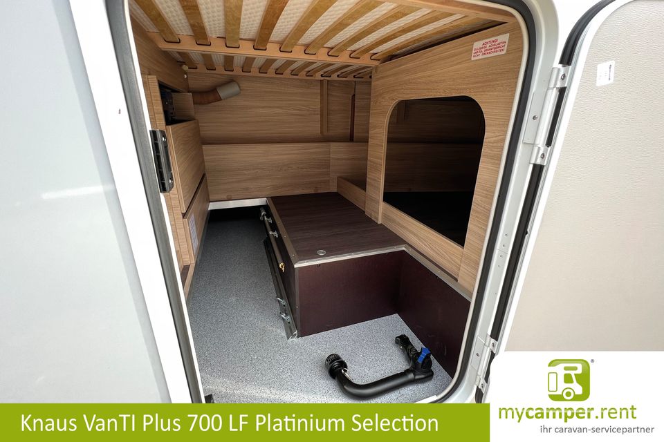 Knaus Van Ti Plus 700 LF MIETEN - Deluxe 2 Personen Wohnmobil mit Side by Side Sitzgruppe VW Crafter mit Automatik und Anhängerkupplung Sat TV auch als 4x4 Allrad buchbar in Kerken