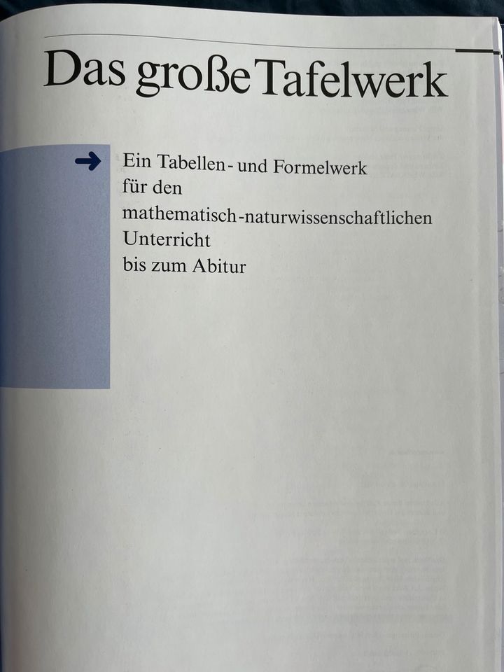 Tafelwerk und formelsammlujg für Sekundarstufe 1+2 (Abitur) in Haselbachtal