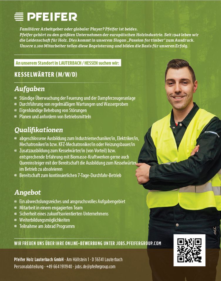 Kesselwärter (m/w/d) in Lauterbach (Hessen)