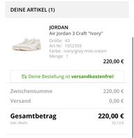 Air Jordan 3 Retro Craft „Ivory“ Hessen - Hungen Vorschau