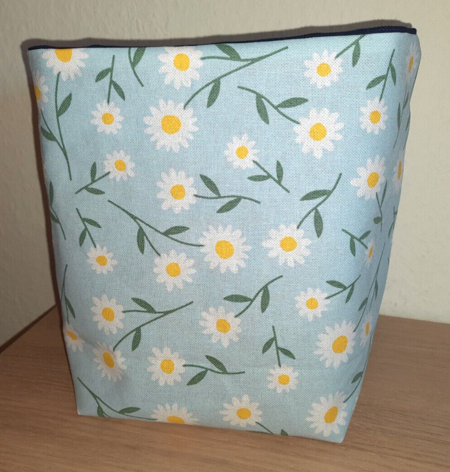 Utensilo * selbst genäht Handmade Aufbewahrung * blau mit Blumen in Igersheim