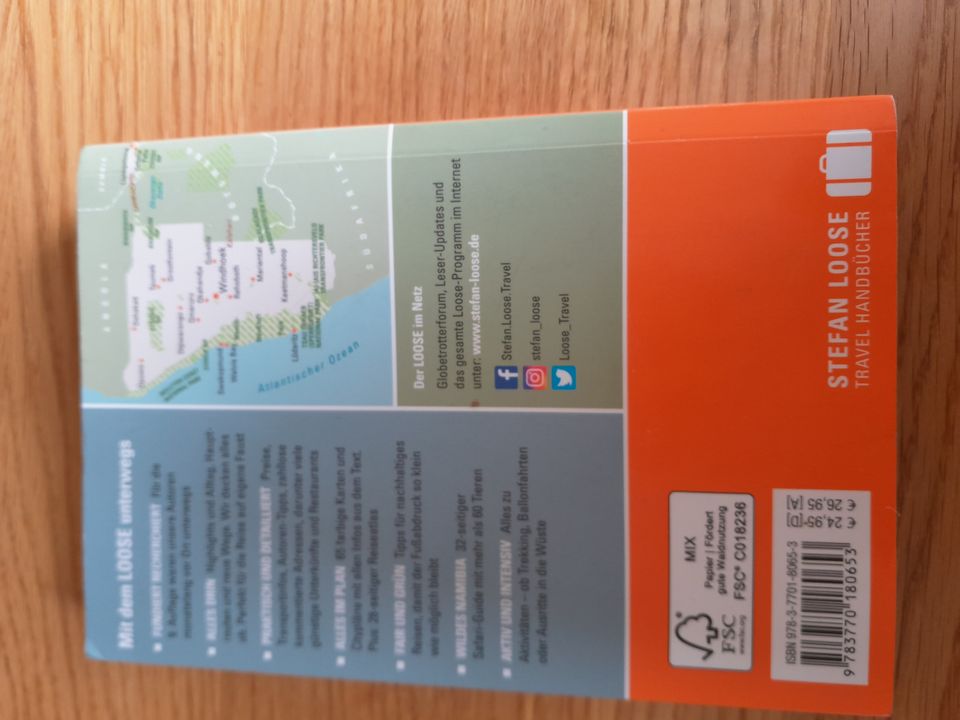 Namibia, Reisepaket, Buch Stefan Loose, Landkarte, Reisestecker in Freiburg im Breisgau
