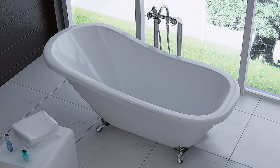 Vintage Wanne Design Badewanne Queen weiß Klauenfüße 799€* in Herbertingen